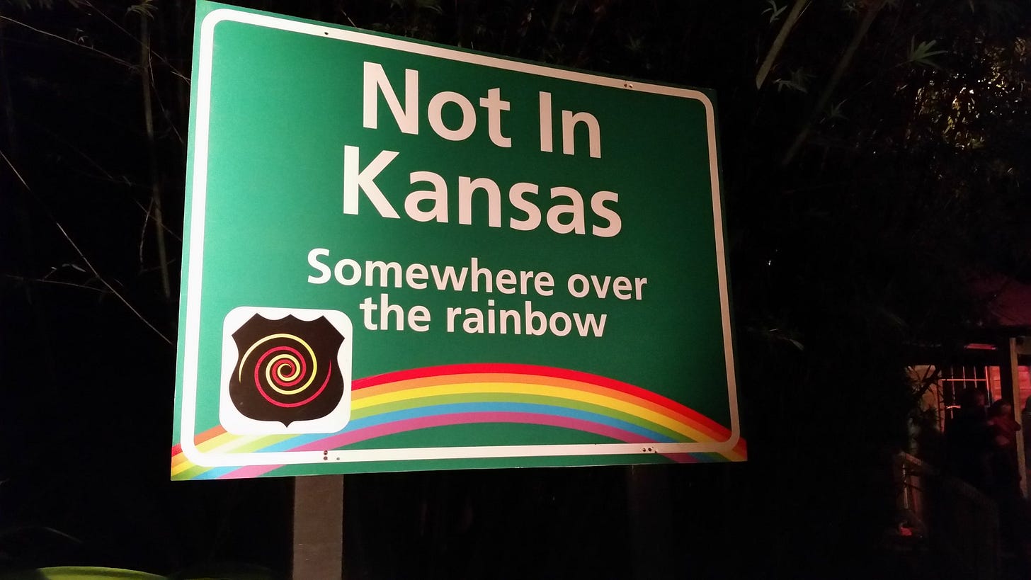 'Somewhere over the rainbow' sign 'Somewhere over the rainbow' sign