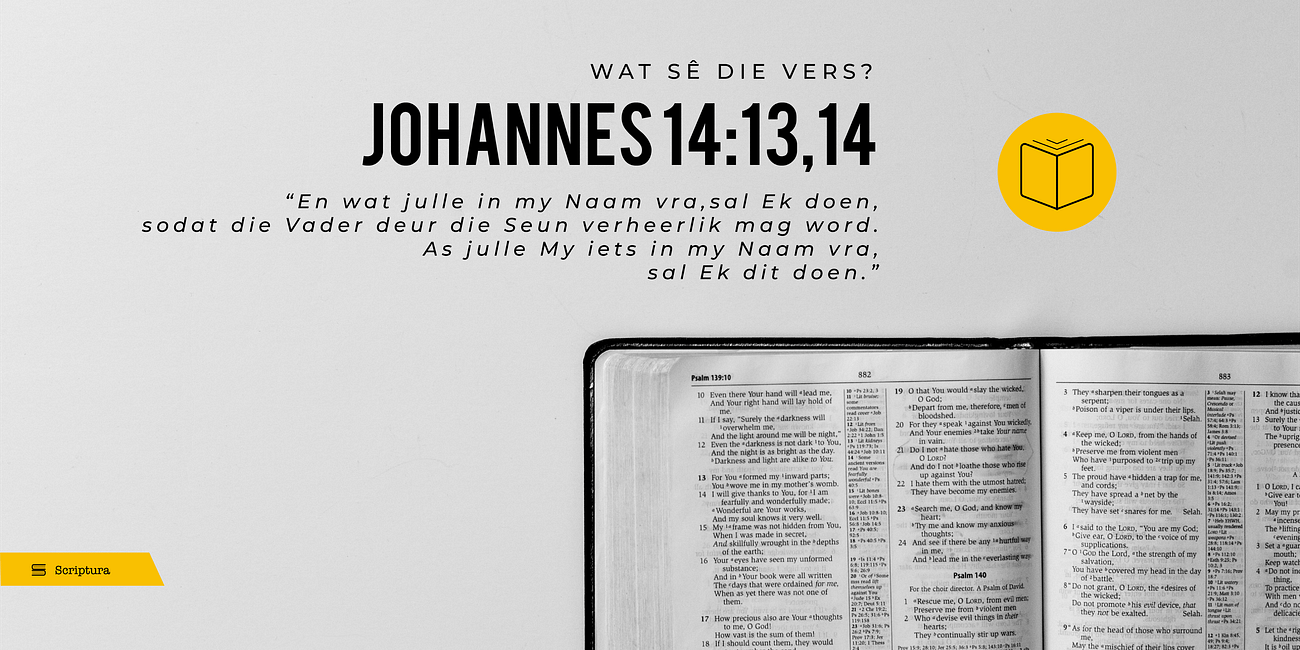 Wat sê die Vers: Johannes 14:13-14