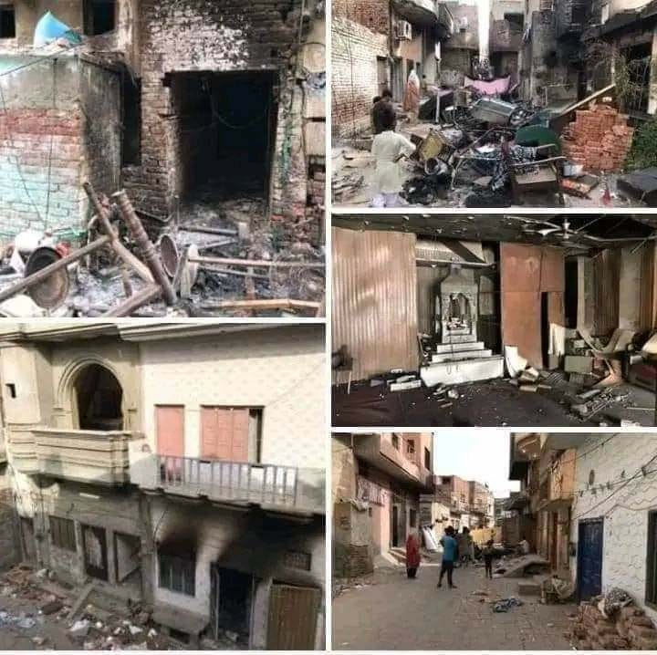 A collage of photos of the Pakistan carnage that was sent to me (August 2023)