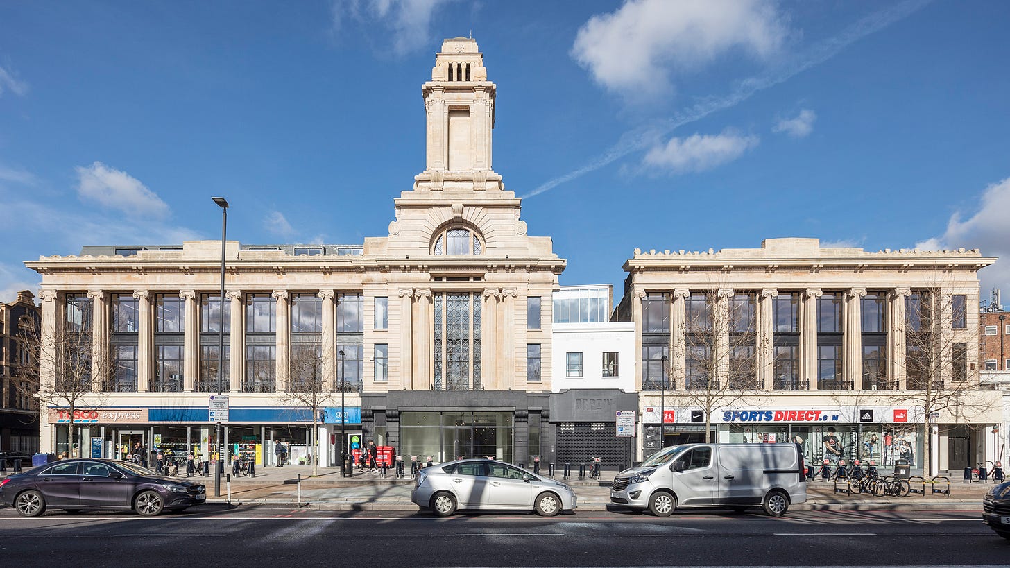 The same building today, Spiegelhalter gap and all.