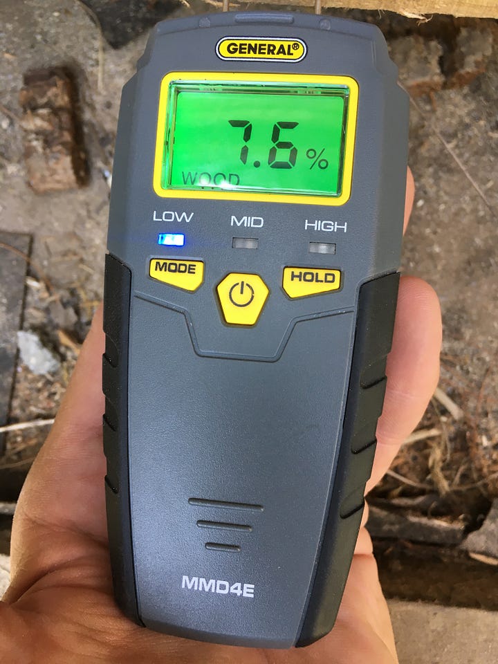 DDirect wood Moisture Content (MC) measurements