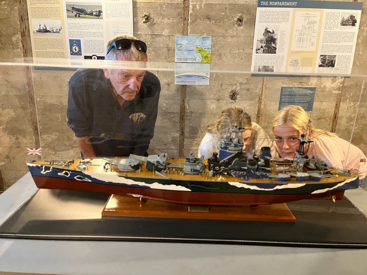 Scale model of HMS Rodney displayed in Alderney 2024. Photo: © Alistair Forrest Scale model of HMS Rodney displayed in Alderney 2024. Photo: © Alistair Forrest