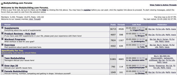 image of the bodybuilding.com forum March 2002 image of the bodybuilding.com forum March 2002