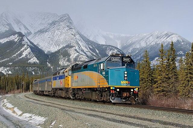 The Canadian Via Rail near Jasper The Canadian Via Rail near Jasper