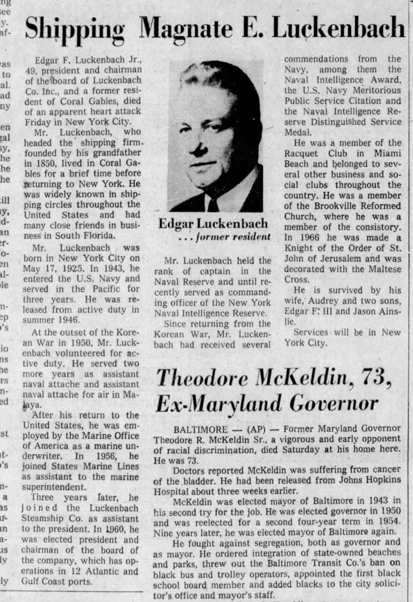 Luckenbach Naval intel obit