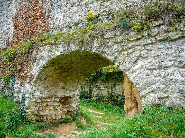 The ruins of the Ducal Palace of Fecamp