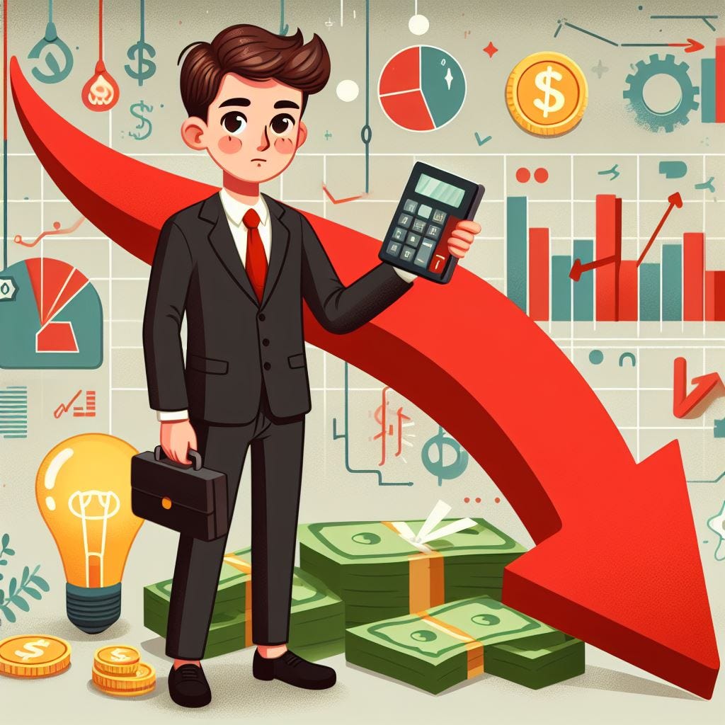 an entrepreneur reducing costs