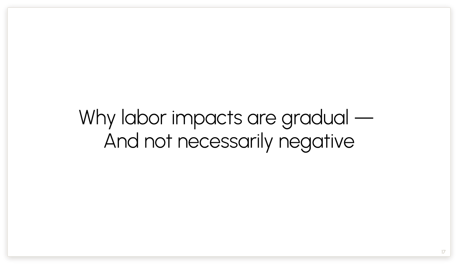 Why labor impacts are gradual — Why labor impacts are gradual —