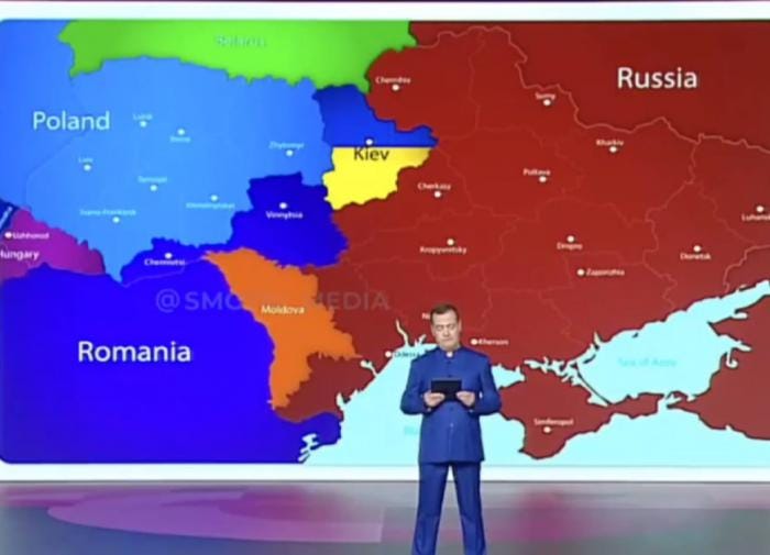 Dmitry Medvedev presents new map of the world after the collapse of Ukraine