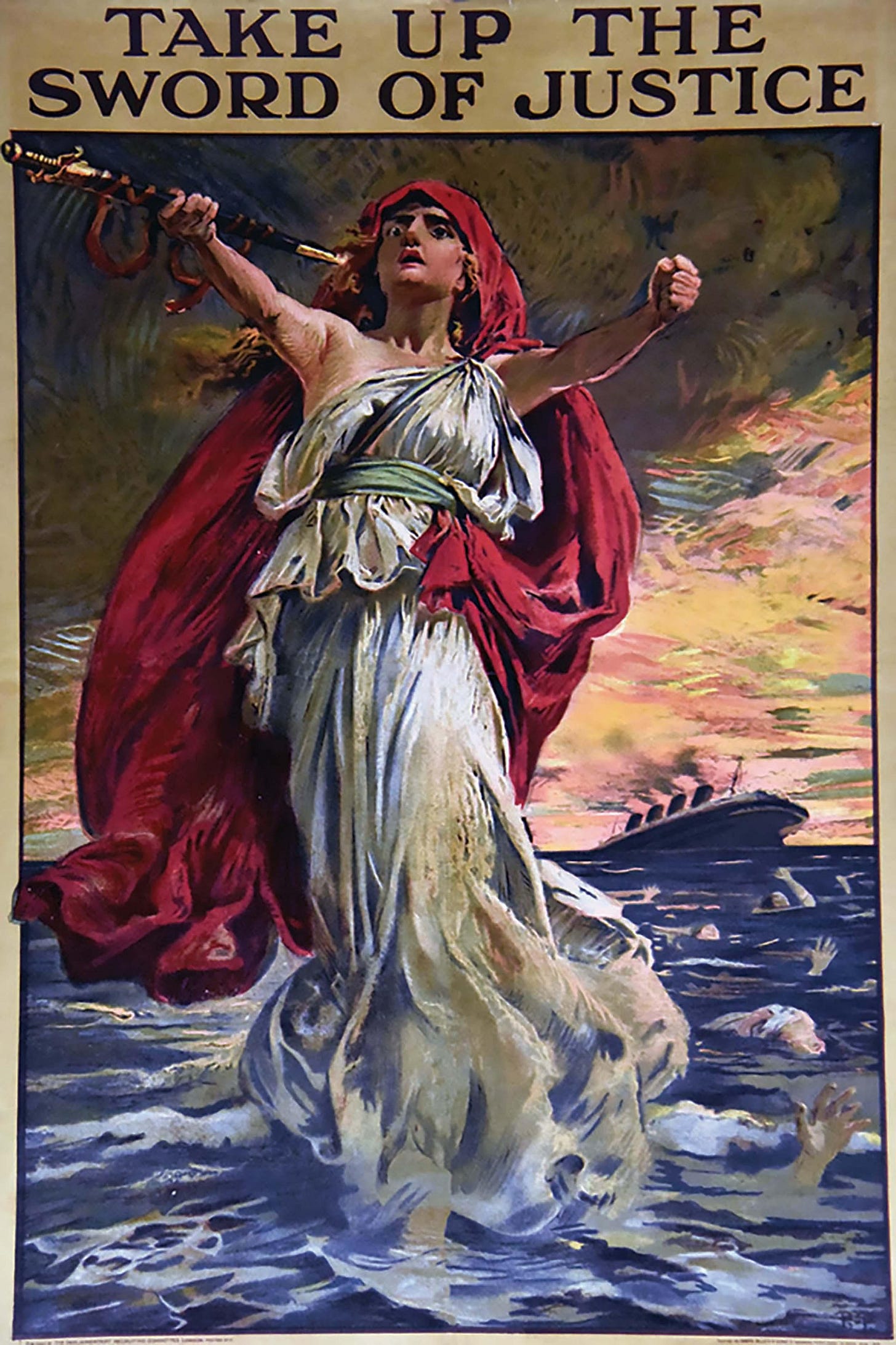Sold Price: Take up the Sword of Justice ( Lusitania Cunard ) 1915 - June 4, 0120 2:00 PM CEST