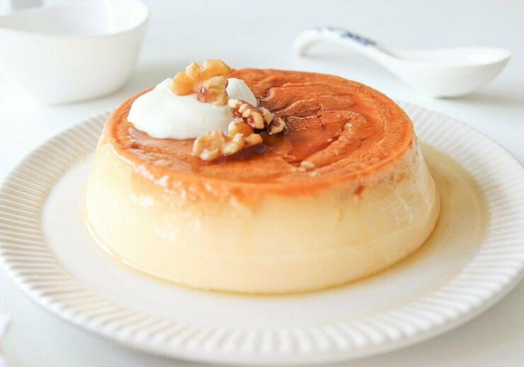 Flan de huevo al microondas
