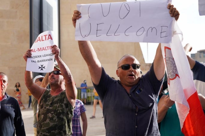 Counter-protestors chanted 'go back home' amongst other insults to people gathered at the Lassana Cisse memorial Counter-protestors chanted 'go back home' amongst other insults to people gathered at the Lassana Cisse memorial