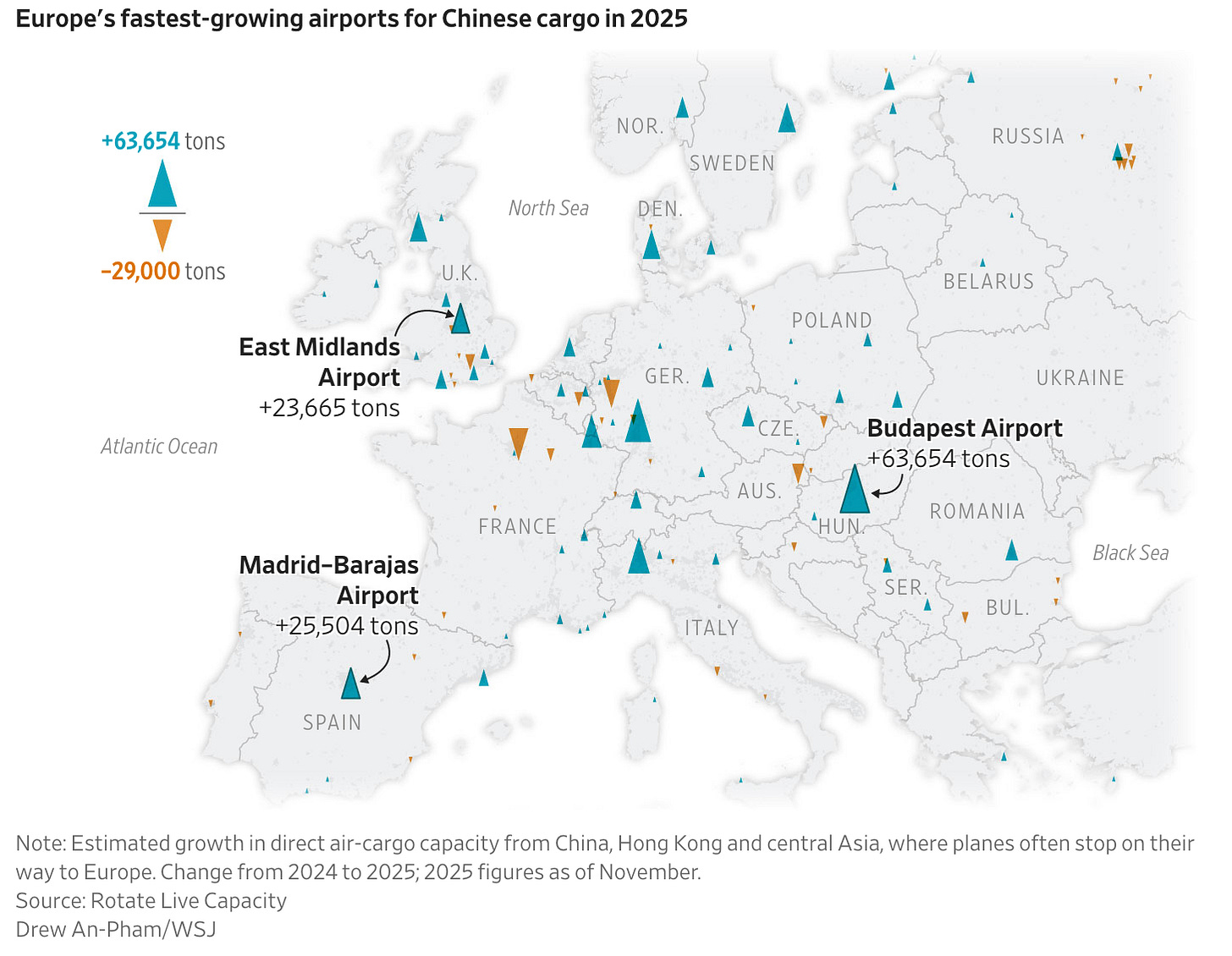 A map of europe with blue and orange triangles

AI-generated content may be incorrect.