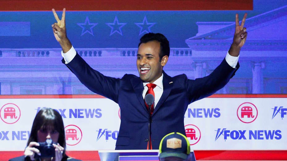 Republican debate by the numbers: Ramaswamy shines, Trump looms large