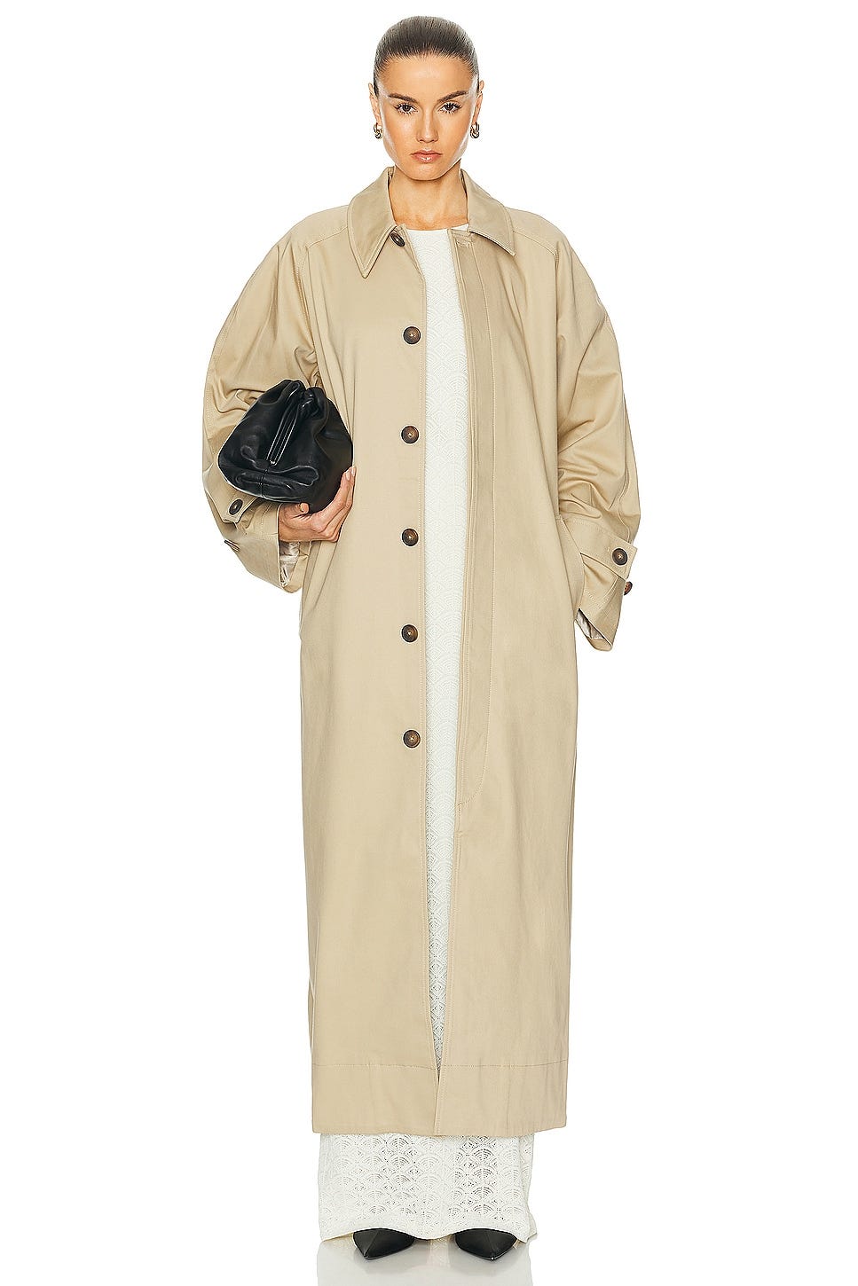 Image 1 of L'Academie by Marianna Ayisa Trench Coat in Light Khaki
