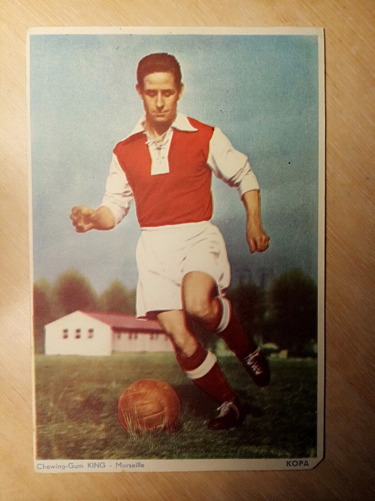Raymond Kopa Card Stade De Reims Chewing Gum King Marseille  1960 Soccer No Pele - Photo 1/9