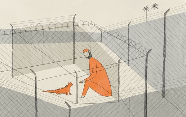 Preso con iguana en Guantánamo