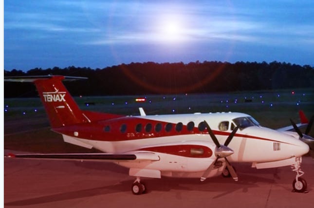 Tenax Aerospace aircraft have been flying along the US Southern Border since July (Tenax Aerospace image) Tenax Aerospace aircraft have been flying along the US Southern Border since July (Tenax Aerospace image)