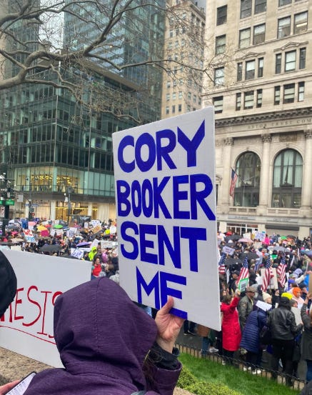 Handmade Sign: CORY BOOKER SENT ME
