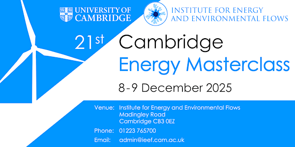 Cambridge Masterclass in Energy Supply and Demand