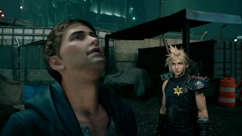 Resident marveling at Midgar's steelwork