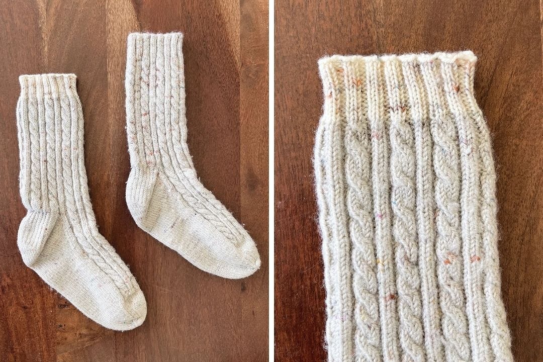Madelinetosh Twist Light sock yarn in Modern Fair Isle knit into the BFF sock by Cookie A