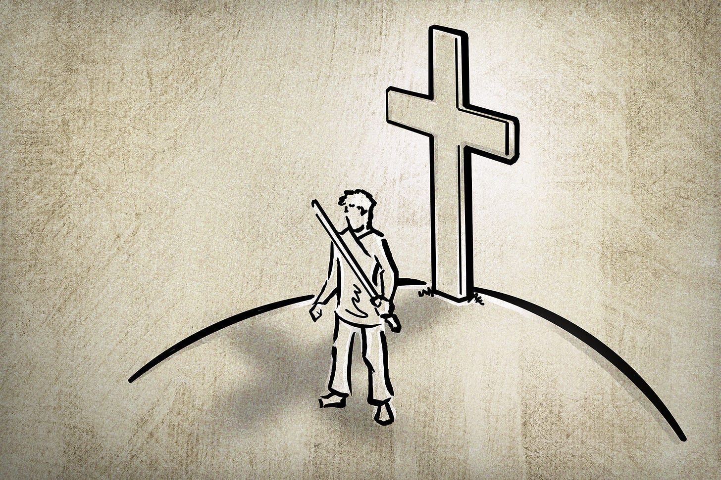 Drawing of Anakin Solo & the Cross