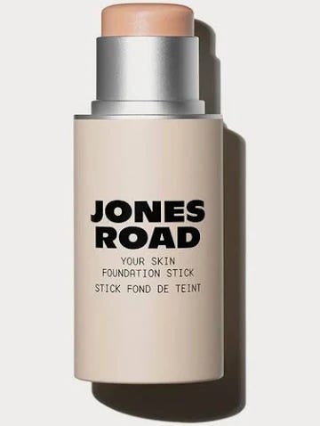 The Jones Road Beauty Your Skin Foundation Stick in a minimalist twist-up tube, highlighting a creamy, multi-tasking formula perfect for quick spot-concealing and target areas. The Jones Road Beauty Your Skin Foundation Stick in a minimalist twist-up tube, highlighting a creamy, multi-tasking formula perfect for quick spot-concealing and target areas.