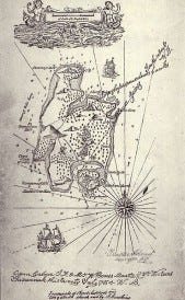 RLStevenson Treasure Island Map