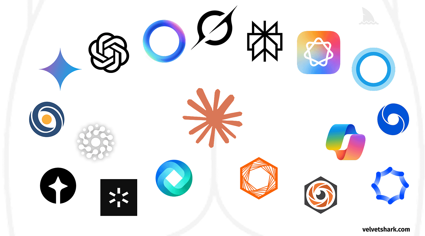 An array of anal AI logos