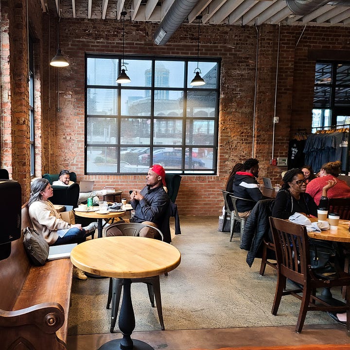 Community Matters Cafe interior coffee shop space and restaurant dining space