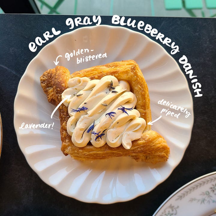 Wheatberry Bakeshop Earl Gray Blueberry Danish