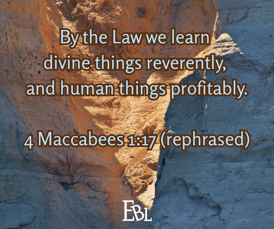 4 Maccabees 4:17 rephrased EBL