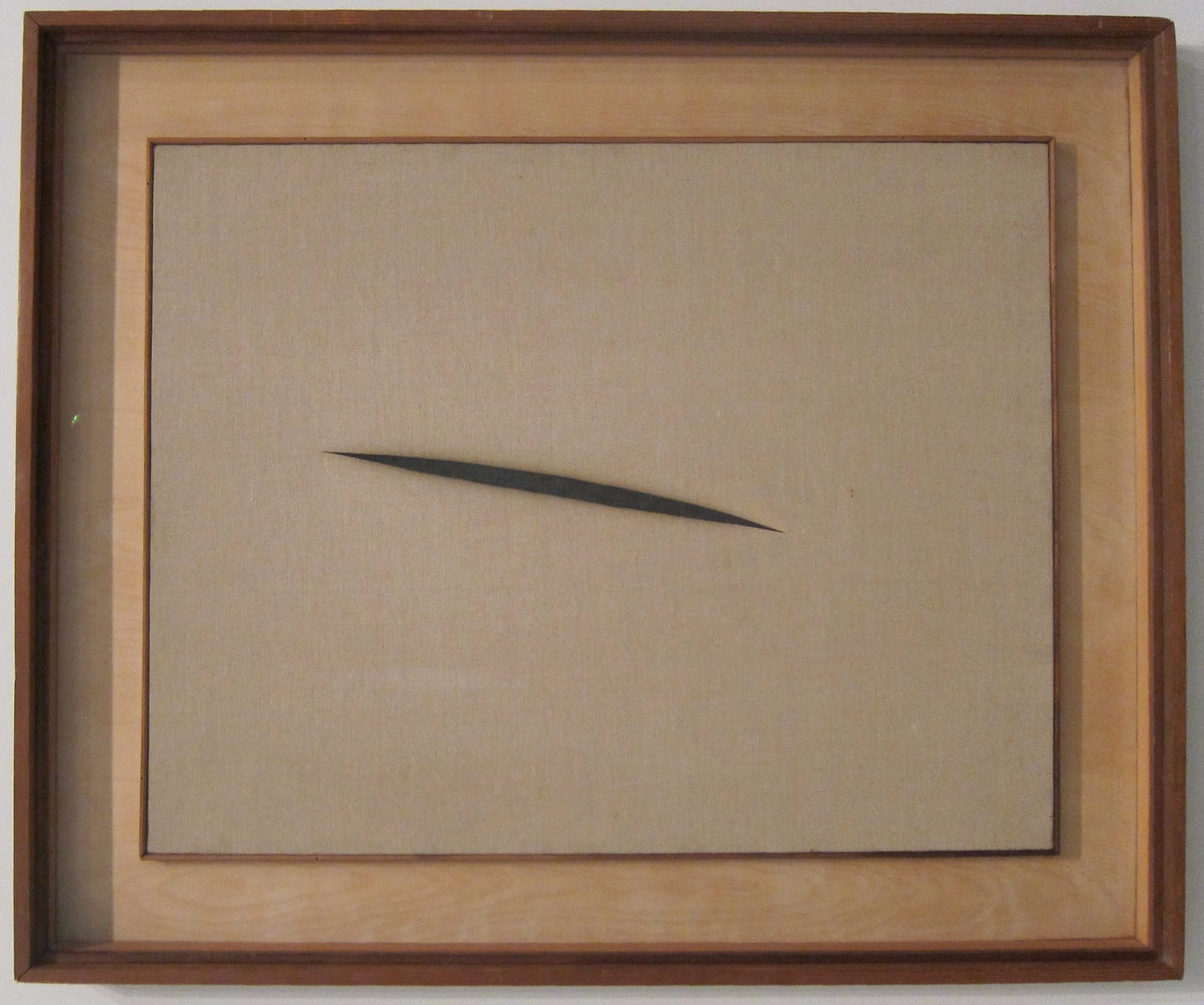 Spatial Concept 'Waiting', cut canvas by Lucio Fontana, Tate Spatial Concept 'Waiting', cut canvas by Lucio Fontana, Tate