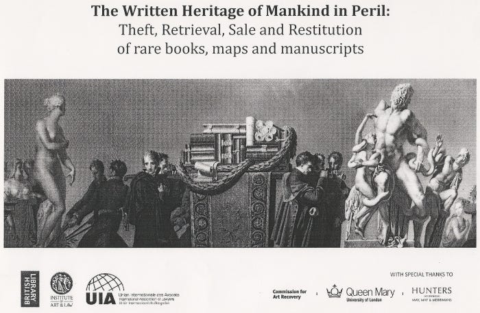 The written heritage of mankind in peril; conference poster
