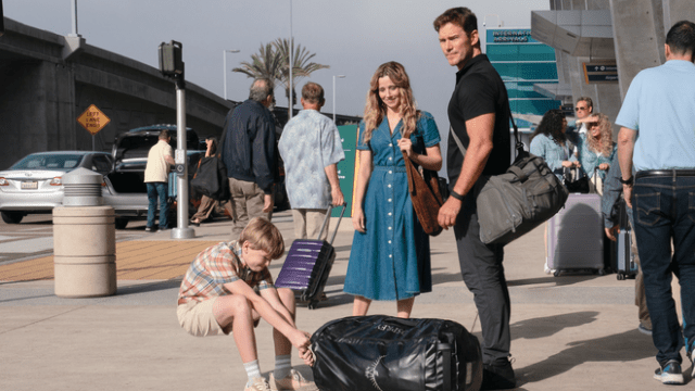 Jude Hill, Linda Cardellini and Chris Pratt in "Way of the Warrior Kid," premiering November 25, 2026 on Apple TV.