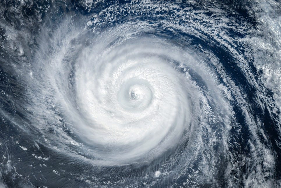 Super Typhoon, tropical storm, cyclone, hurricane, tornado, over ocean. Weather background. Typhoon,  storm, windstorm, superstorm, gale moves to the ground.  Elements of this image furnished by NASA.