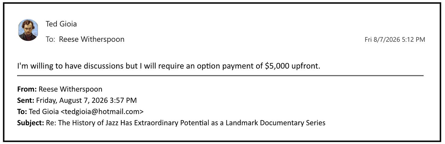 Screenshot of an email Screenshot of an email