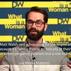 Very Moral Pundit Matt Walsh Pretty Sure Teen Girls Just Made For Banging