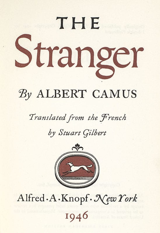 The Stranger Albert Camus First Edition Rare