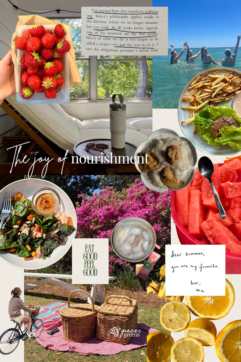 A collage of fresh produce, swimming, biking, and other fun summer activities to help you feel your best! A collage of fresh produce, swimming, biking, and other fun summer activities to help you feel your best!