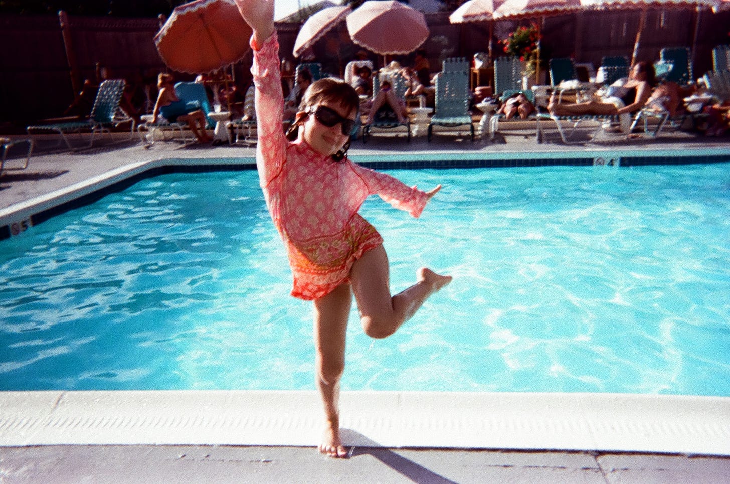 girl at the pool
