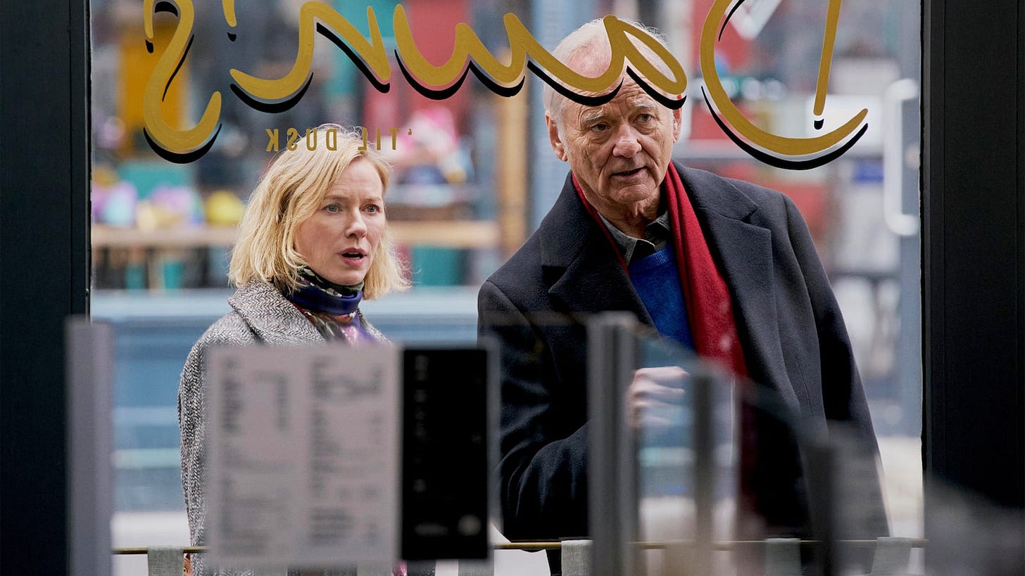 Naomi Watts and Bill Murray in The Friend.