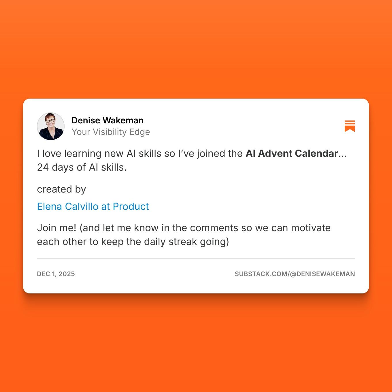 Denise Wakeman feedback