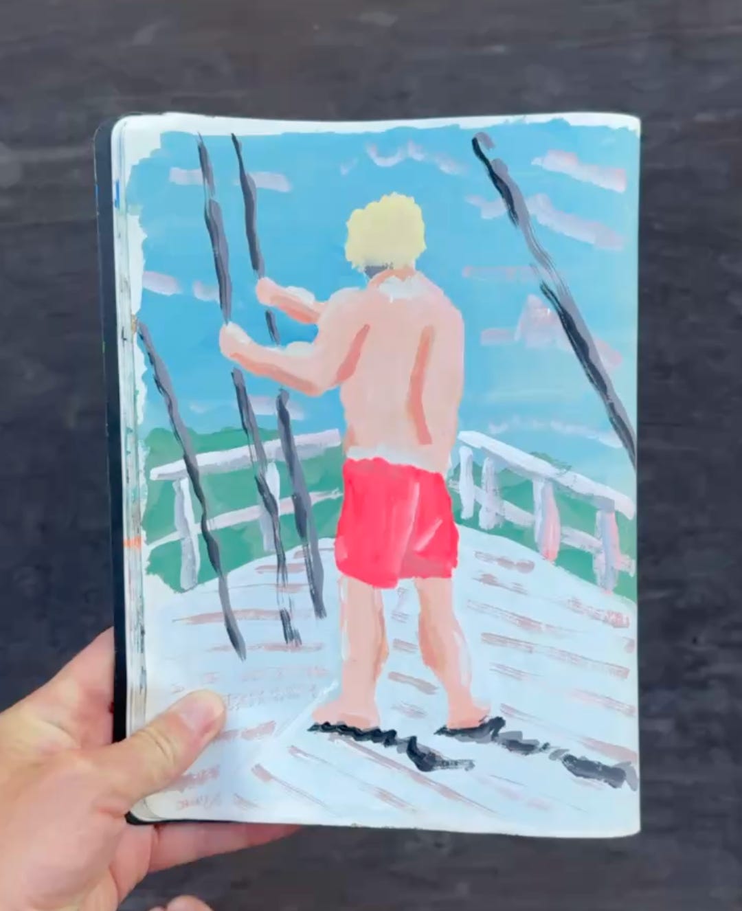 Indonesia surf trip sketchbook by Alimo