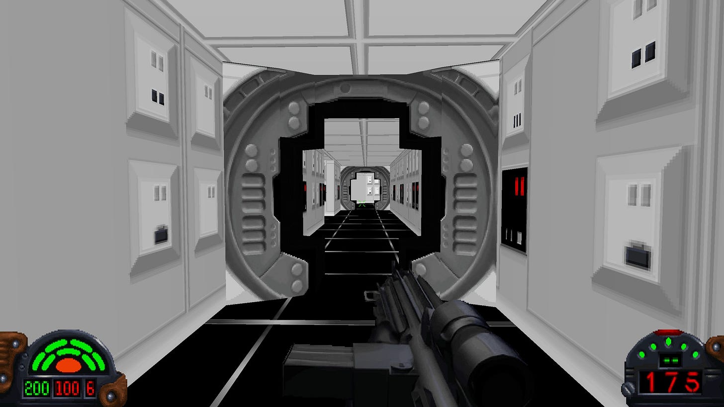 Dark Forces screenshot with remastered graphics. Looks very smooth