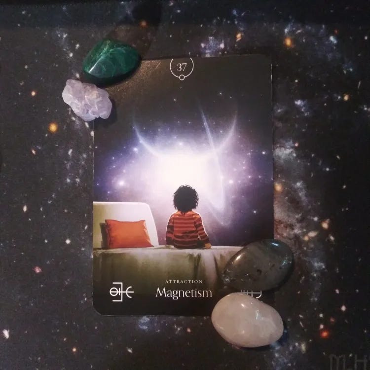 A Message from the Universe ~ Magnetism and a Full Moon, Elemental Oracle Cards A Message from the Universe ~ Magnetism and a Full Moon, Elemental Oracle Cards