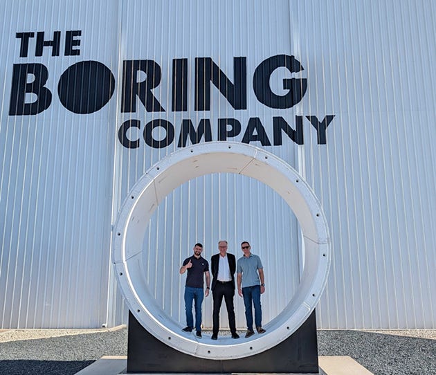 The Boring Company Prufrock digger diameter image