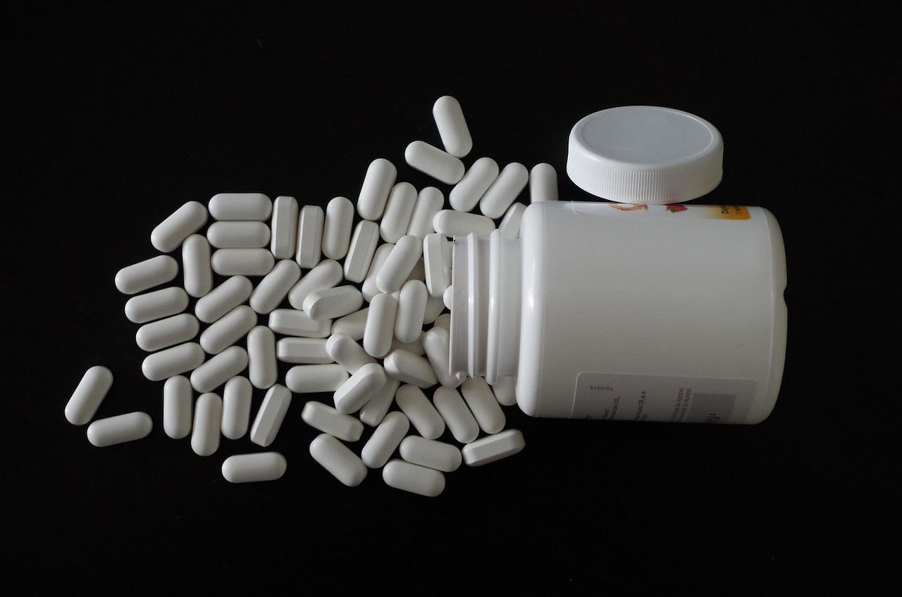 bottle of pills