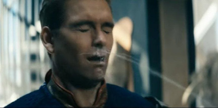 The Boys Firecracker gives Homelander a milk squirter The Boys Firecracker gives Homelander a milk squirter